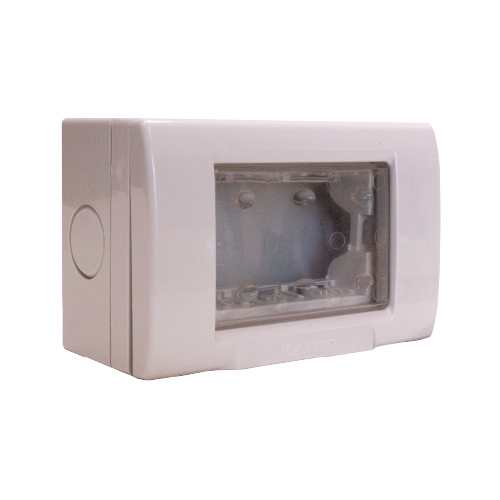 Caja 3 módulos con membrana gris IP55